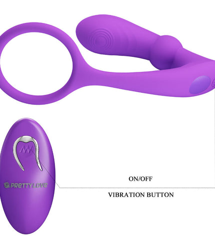 PRETTY LOVE - BAGUE WARREN ET VIBRATEUR ANAL VIOLET by PRETTY LOVE BOTTOM
