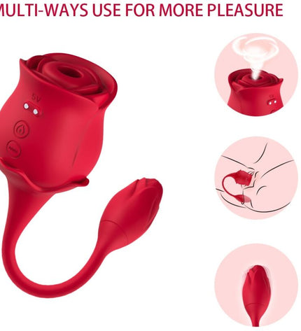 ARMONY - ASPIRATEUR ET VIBRATEUR DE CLITORIS ROSE 10 MODES ROUGE by ARMONY STIMULATORS