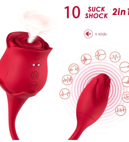 ARMONY - ASPIRATEUR ET VIBRATEUR DE CLITORIS ROSE 10 MODES ROUGE by ARMONY STIMULATORS
