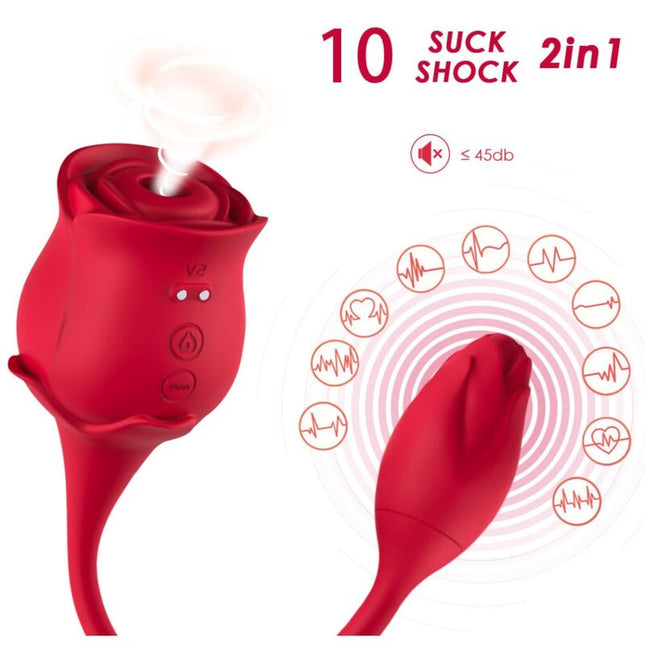 ARMONY - ASPIRATEUR ET VIBRATEUR DE CLITORIS ROSE 10 MODES ROUGE by ARMONY STIMULATORS
