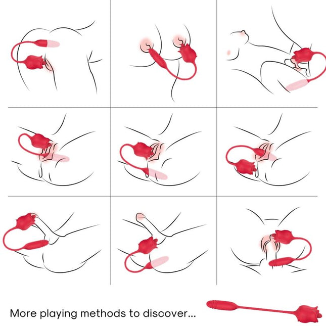 ARMONY - 3-EN-1 ROSE, STIMULATEUR, ASPIRATION ET UP&DOWN AVEC QUEUE ROUGE by ARMONY STIMULATORS