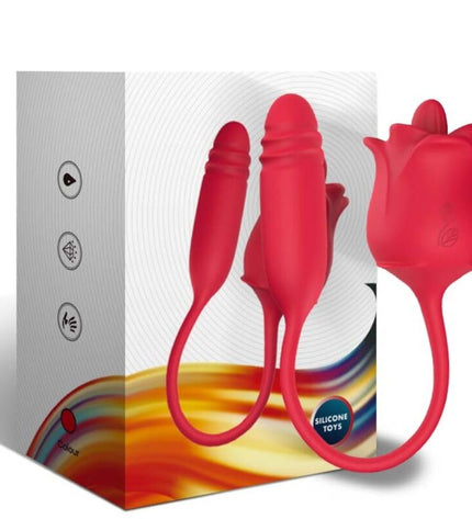 ARMONY - 3-EN-1 ROSE, STIMULATEUR, ASPIRATION ET UP&DOWN AVEC QUEUE ROUGE by ARMONY STIMULATORS