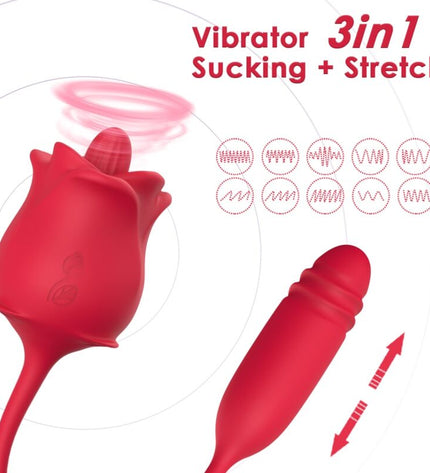ARMONY - 3-EN-1 ROSE, STIMULATEUR, ASPIRATION ET UP&DOWN AVEC QUEUE ROUGE by ARMONY STIMULATORS