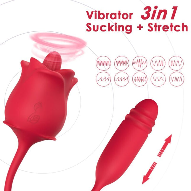 ARMONY - 3-EN-1 ROSE, STIMULATEUR, ASPIRATION ET UP&DOWN AVEC QUEUE ROUGE by ARMONY STIMULATORS
