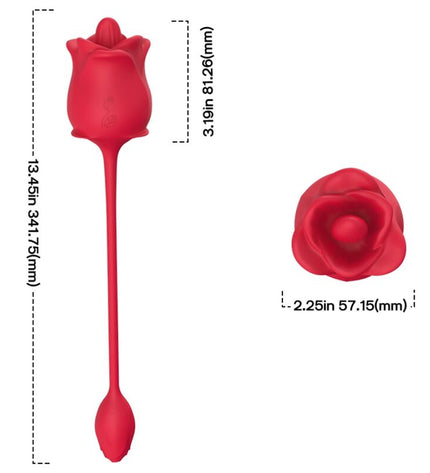ARMONY - STIMULATEUR D'ASPIRATION ET VIBRATEUR ROSE 2 EN 1 10 MODES AVEC QUEUE ROUGE by ARMONY STIMULATORS