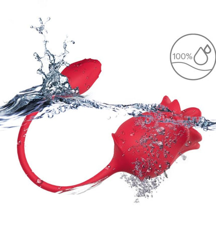 ARMONY - STIMULATEUR D'ASPIRATION ET VIBRATEUR ROSE 2 EN 1 10 MODES AVEC QUEUE ROUGE by ARMONY STIMULATORS