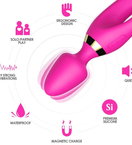 ARMONY - MASSEUR & VIBRATEUR LAPIN FUCHSIA by ARMONY MASSAGERS