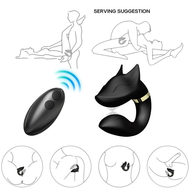 ARMONY - VIBRATEUR FOX POUR COUPLES TÉLÉCOMMANDE NOIR by ARMONY FOR COUPLES