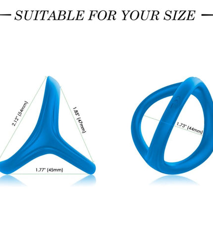 ARMONY - BAGUE DOUBLE SILICONE TRESOR BLEU by ARMONY FOR HIM