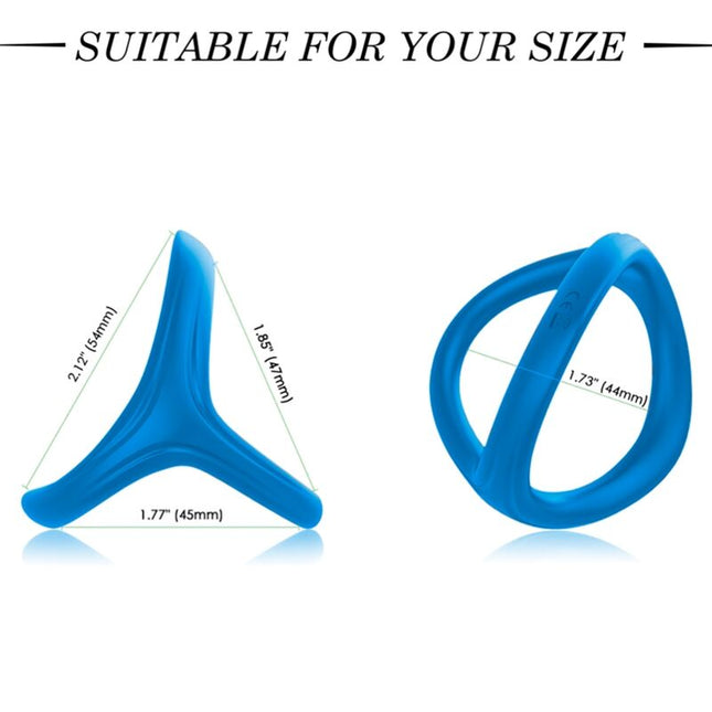 ARMONY - BAGUE DOUBLE SILICONE TRESOR BLEU by ARMONY FOR HIM