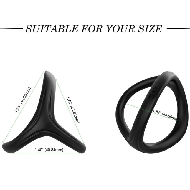 ARMONY - BAGUE TRESOR DOUBLE SILICONE NOIR by ARMONY FOR HIM