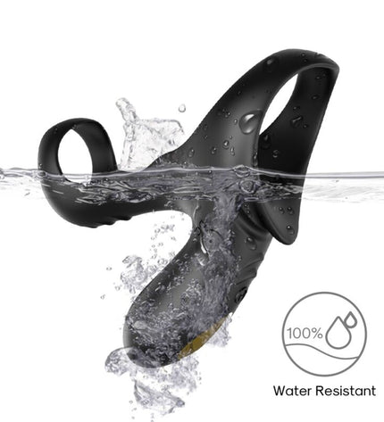 ARMONY - ANNEAU VIBRATEUR DOUBLE RANGER POUR COUPLES NOIR by ARMONY FOR HIM