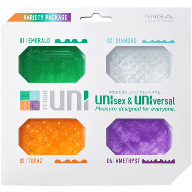 TENGA - PACK DE DÉS DÉS POUR MASTURBATEUR UNI VARIETY 4 UNITÉS by TENGA