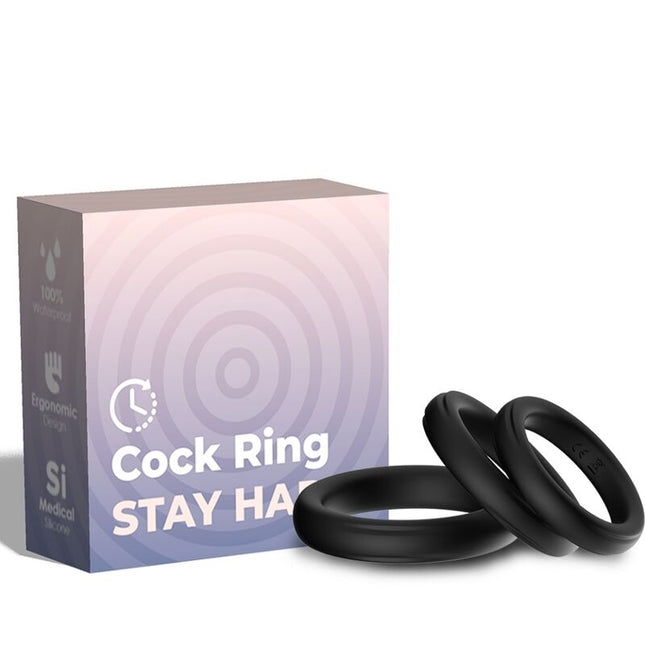 ARMONY - BAGUE TRIPLE SILICONE NOIRE by ARMONY FOR HIM