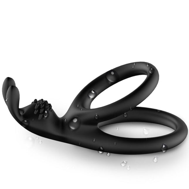 ARMONY - BAGUE DOUBLE LAPIN TENSY NOIR by ARMONY FOR HIM