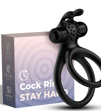 ARMONY - ANNEAU VIBRATEUR DOUBLE TRAVELER POUR COUPLES LAPIN NOIR by ARMONY FOR HIM