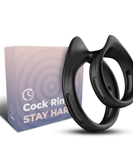 ARMONY - BAGUE DOUBLE ÉLASTIQUE DUALRING NOIR by ARMONY FOR HIM