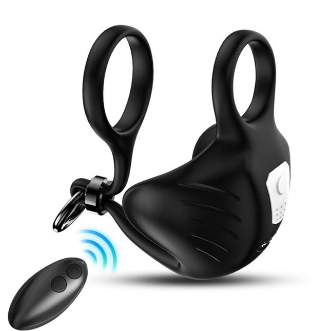 ARMONY - ANNEAU VIBRATEUR MANTA SCROTUM TÉLÉCOMMANDE NOIR by ARMONY FOR HIM