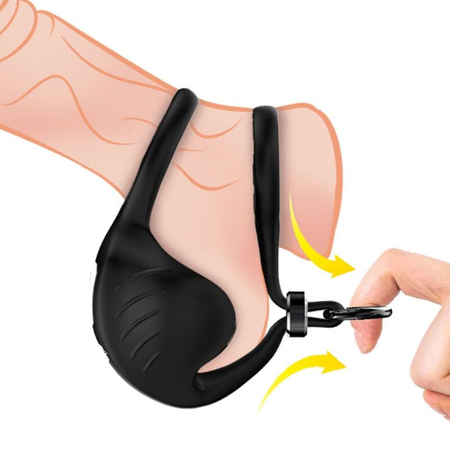 ARMONY - ANNEAU VIBRATEUR MANTA SCROTUM TÉLÉCOMMANDE NOIR by ARMONY FOR HIM