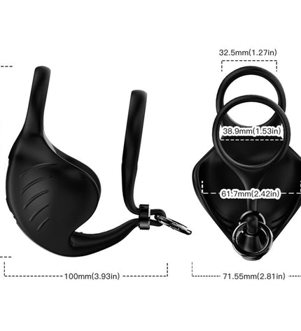 ARMONY - ANNEAU VIBRATEUR MANTA SCROTUM TÉLÉCOMMANDE NOIR by ARMONY FOR HIM