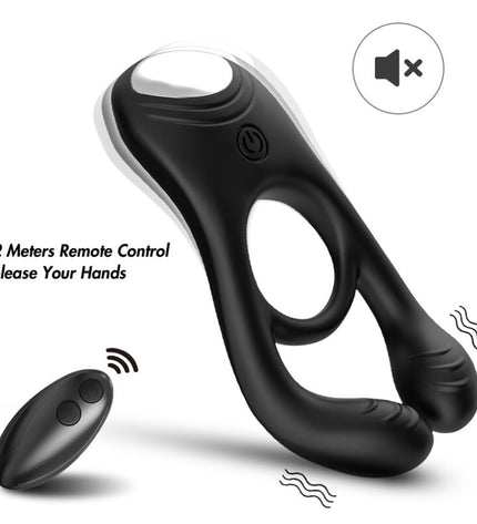 ARMONY - VEYRON DOUBLE VIBRATEUR ANNEAU JOUET POUR COUPLES TÉLÉCOMMANDE NOIR by ARMONY FOR HIM