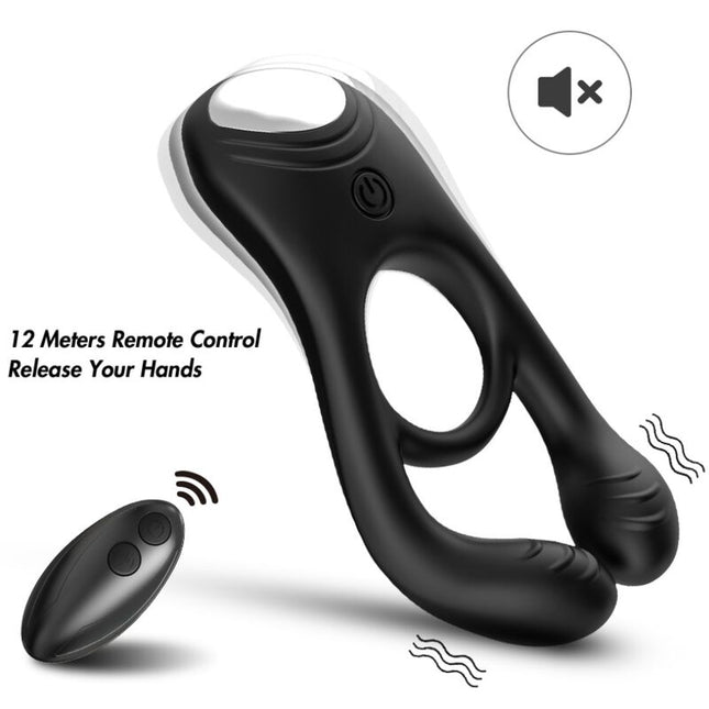 ARMONY - VEYRON DOUBLE VIBRATEUR ANNEAU JOUET POUR COUPLES TÉLÉCOMMANDE NOIR by ARMONY FOR HIM