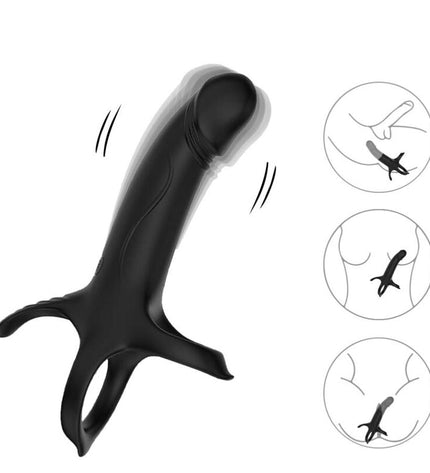 ARMONY - GODE AVEC ANNEAU ET VIBRATEUR TÉLÉCOMMANDE NOIR by ARMONY FOR HIM