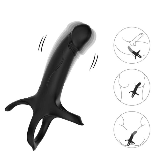 ARMONY - GODE AVEC ANNEAU ET VIBRATEUR TÉLÉCOMMANDE NOIR by ARMONY FOR HIM