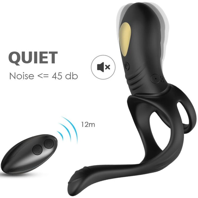 ARMONY - JOY JUMPER RING VIBRATEUR POUR COUPLES & TÉLÉCOMMANDE ANAL PLUG NOIR by ARMONY FOR HIM