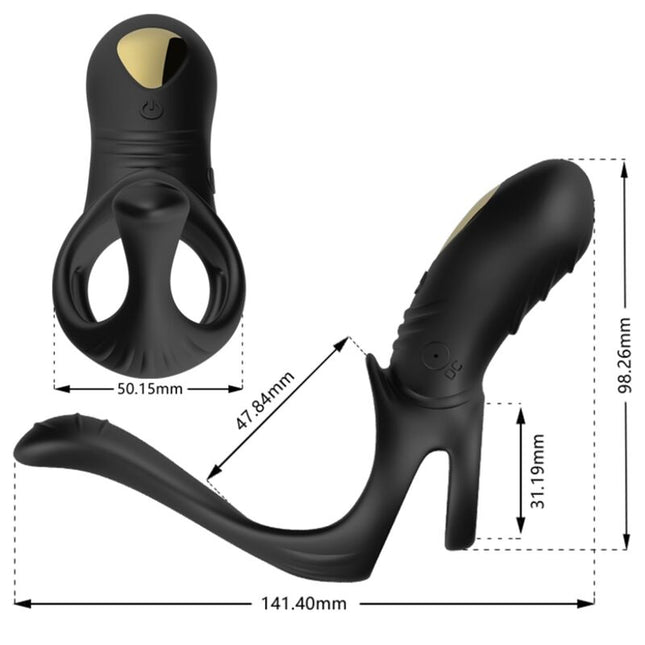 ARMONY - VIBRATEUR JUMPER RING POUR COUPLES & PLUG ANAL NOIR by ARMONY FOR HIM
