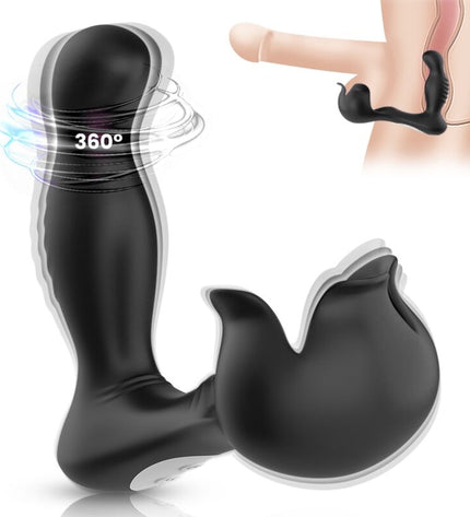 ARMONY - VIBRATEUR SURROUND ANAL & STIMULATEUR TESTICULOS TÉLÉCOMMANDE NOIR by ARMONY FOR HIM