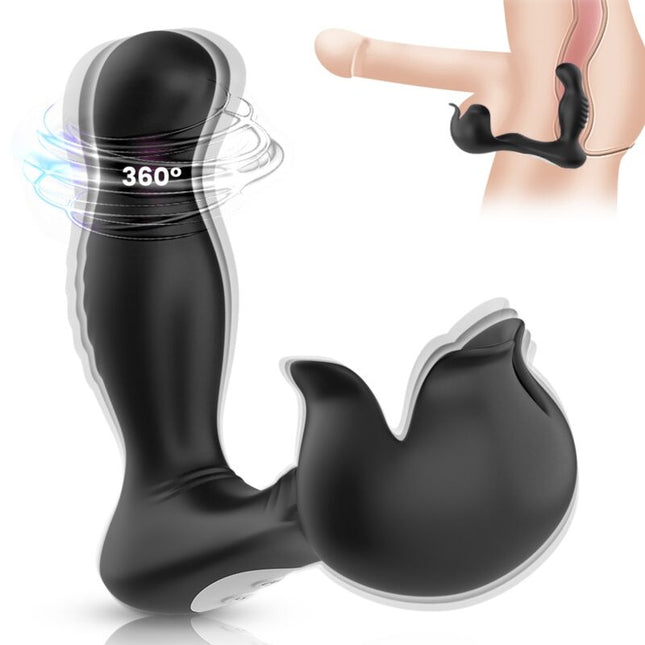 ARMONY - VIBRATEUR SURROUND ANAL & STIMULATEUR TESTICULOS TÉLÉCOMMANDE NOIR by ARMONY FOR HIM