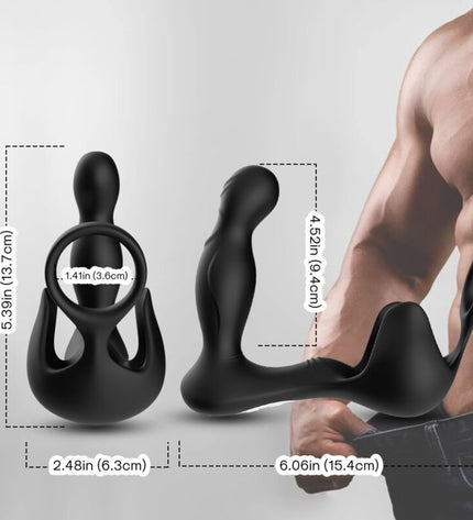 ARMONY - VIBRATEUR SURROUND ANAL & STIMULATEUR TESTICULOS & ANNEAU TÉLÉCOMMANDE NOIR by ARMONY FOR HIM