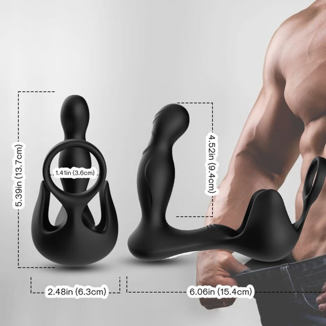 ARMONY - VIBRATEUR SURROUND ANAL & STIMULATEUR TESTICULOS & ANNEAU TÉLÉCOMMANDE NOIR by ARMONY FOR HIM