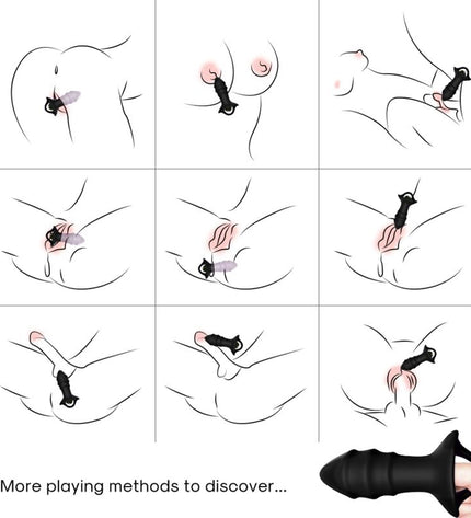 ARMONY - VIBRATEUR À DOIGTS KYLIN ET TÉLÉCOMMANDE DE PLUG ANAL NOIR by ARMONY ANAL