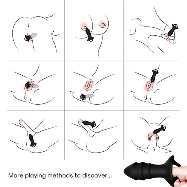 ARMONY - VIBRATEUR À DOIGTS KYLIN ET TÉLÉCOMMANDE DE PLUG ANAL NOIR by ARMONY ANAL