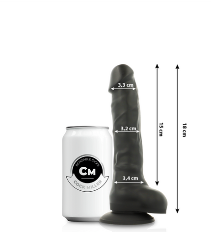 COCK MILLER - GODE RÉALISTE SILICONE DENSITÉ ARTICULABLE NOIR 18 CM by COCK MILLER
