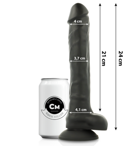 COCK MILLER - SILICONE DENSITÉ COCKSIL ARTICULABLE NOIR 24 CM by COCK MILLER