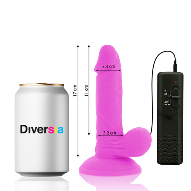DIVERSIA - DILDO VIBRANT FLEXIBLE VIOLET 17 CM -O- 3.3 CM by DIVERSIA