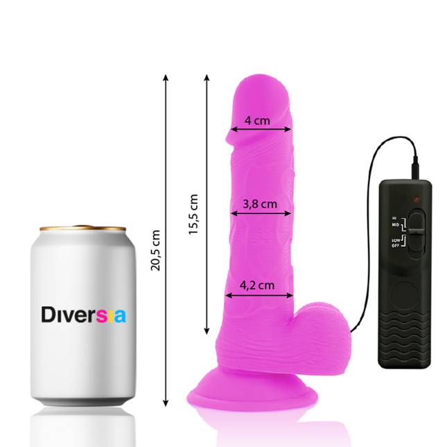 DIVERSIA - DILDO VIBRANT FLEXIBLE VIOLET 20.5 CM -O- 4.2 CM by DIVERSIA
