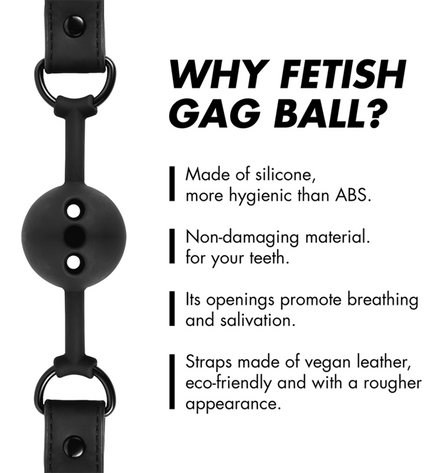 FETISH SUBMISSIVE BONDAGE - BÂILLON À BOULE EN SILICONE RESPIRANT by FETISH SUBMISSIVE BONDAGE