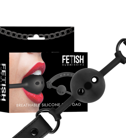 FETISH SUBMISSIVE BONDAGE - BÂILLON À BOULE EN SILICONE RESPIRANT by FETISH SUBMISSIVE BONDAGE
