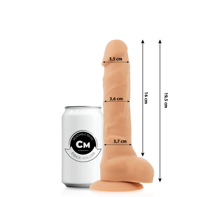 COCK MILLER - GODE RÉALISTE SILICONE DENSITÉ ARTICULABLE CHAIR 19,5 CM by COCK MILLER