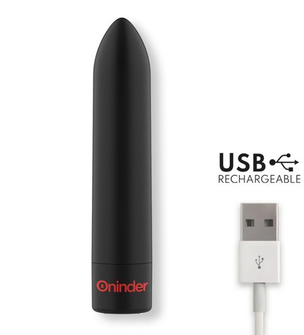 ONINDER - BERLIN VIBRATEUR BULLET NOIR 9 MODES 8,5 X 2 CM - APPLICATION GRATUITE by ONINDER