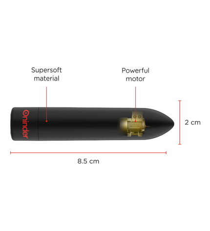 ONINDER - BERLIN VIBRATEUR BULLET NOIR 9 MODES 8,5 X 2 CM - APPLICATION GRATUITE by ONINDER