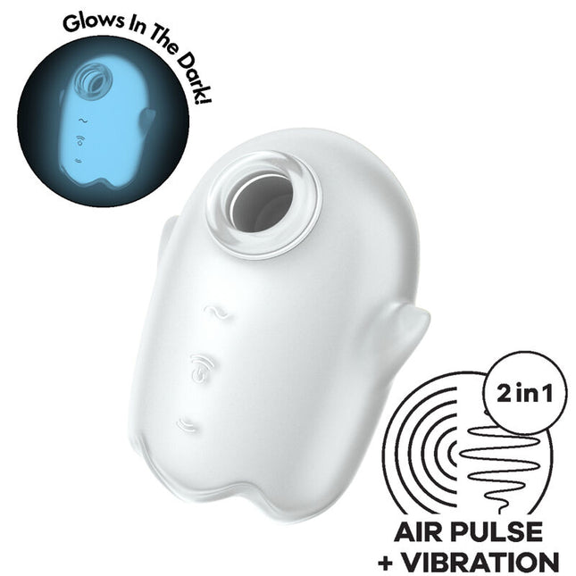 SATISFYER - GLOWING GHOST AIR PULSE & VIBRATEUR BLANC by SATISFYER AIR PULSE