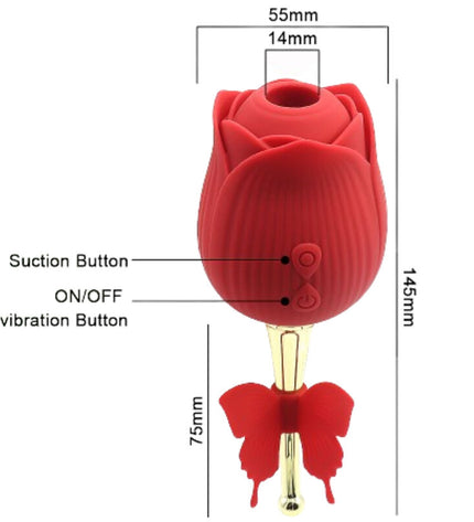 ARMONY - PAPILLON FLEUR SUCTION ROUGE by ARMONY STIMULATORS