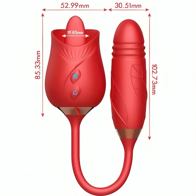 ARMONY - VIBRATEUR DE FLEUR DELIGHT & THUSTING AVEC LANGUE ROUGE by ARMONY STIMULATORS