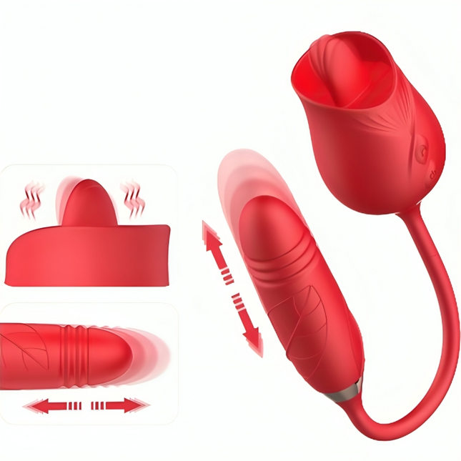ARMONY - VIBRATEUR DE FLEUR DELIGHT & THUSTING AVEC LANGUE ROUGE by ARMONY STIMULATORS