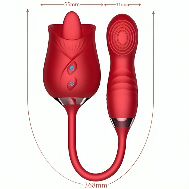 ARMONY - VIBRATEUR DE FLEUR DELIGHT & BUMPING AVEC LANGUE ROUGE by ARMONY STIMULATORS
